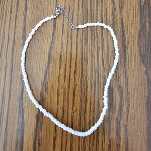 White beaded necklace